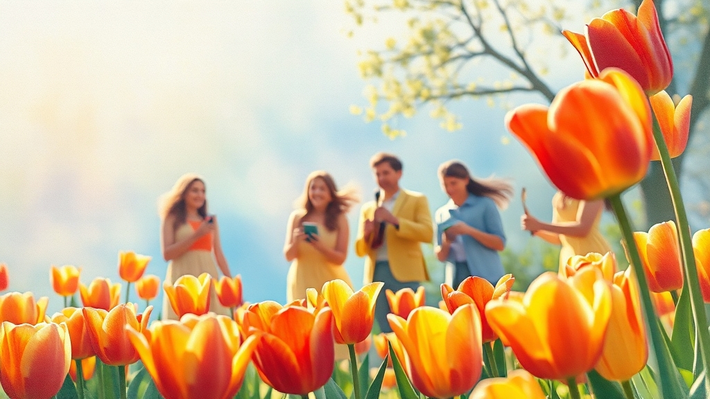 튤립 축제, 제대로 즐기는 법! (watercolor 스타일)