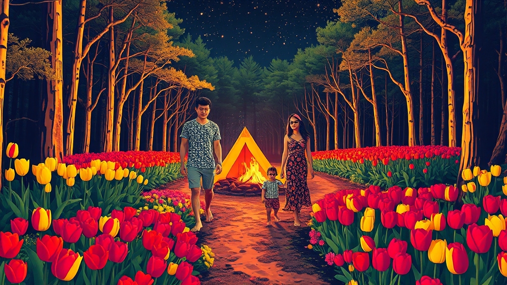 특별한 하룻밤, 글램핑 & 편백숲 (popart 스타일)