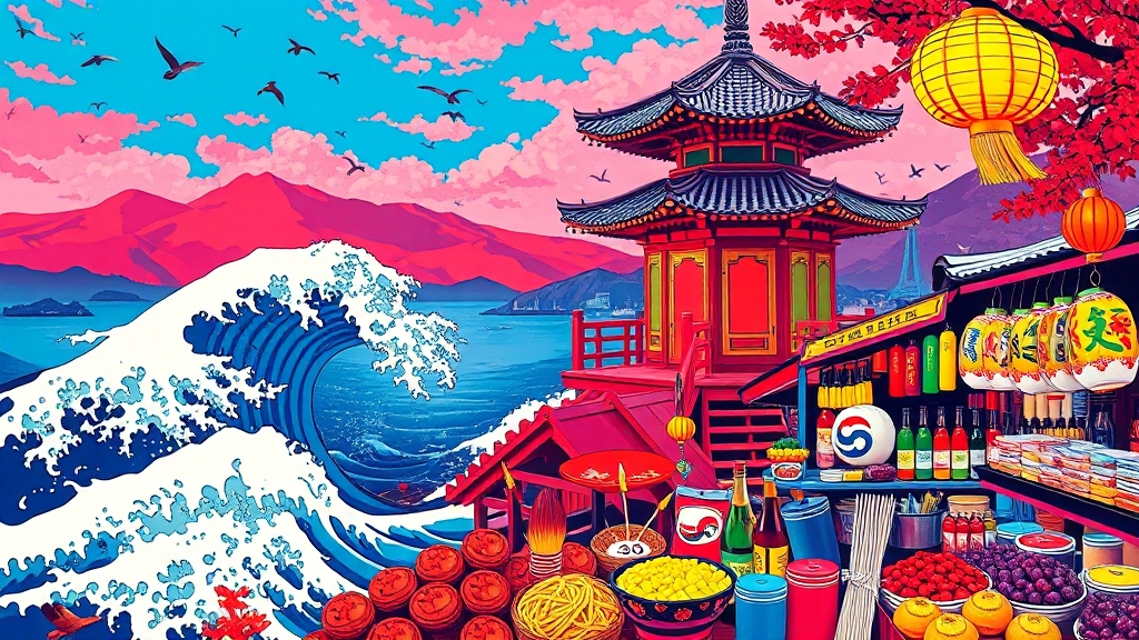 강릉 여행의 매력 (popart 스타일)