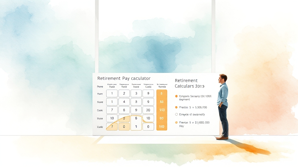 내 퇴직금은 얼마일까? 계산 방법 (watercolor 스타일)