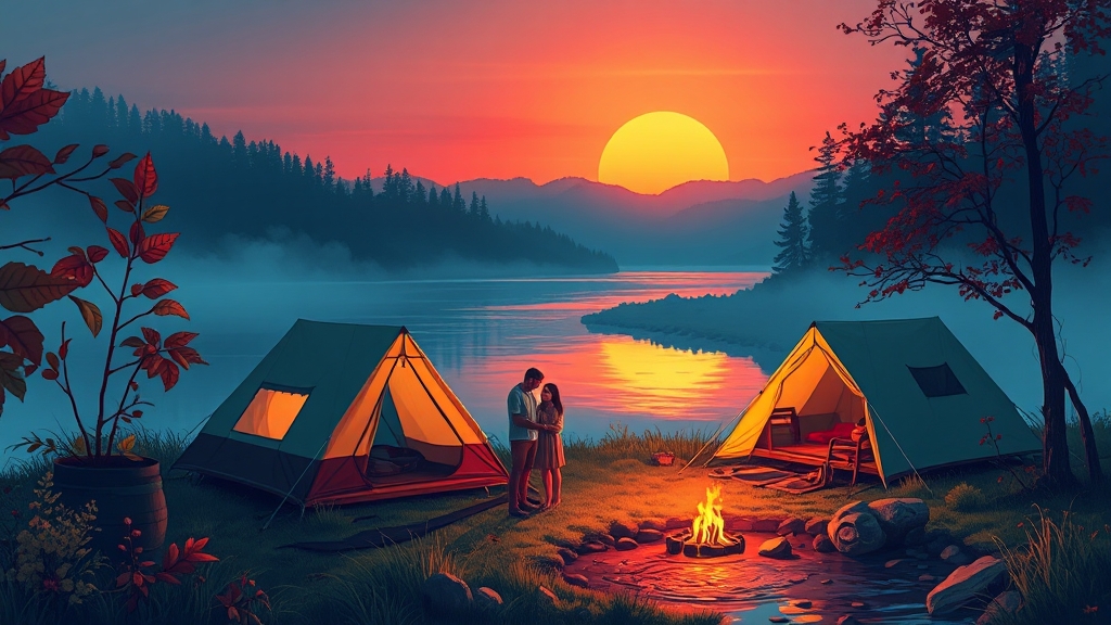 양평 두물머리 차박 정보 (illustration 스타일)