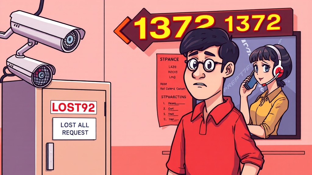 분실 신고 & 보상 요청 방법 (cartoon 스타일)