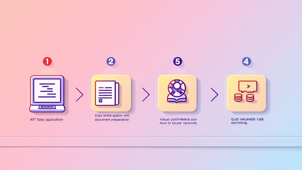 신청 방법, 어렵지 않아요! (cartoon 스타일)