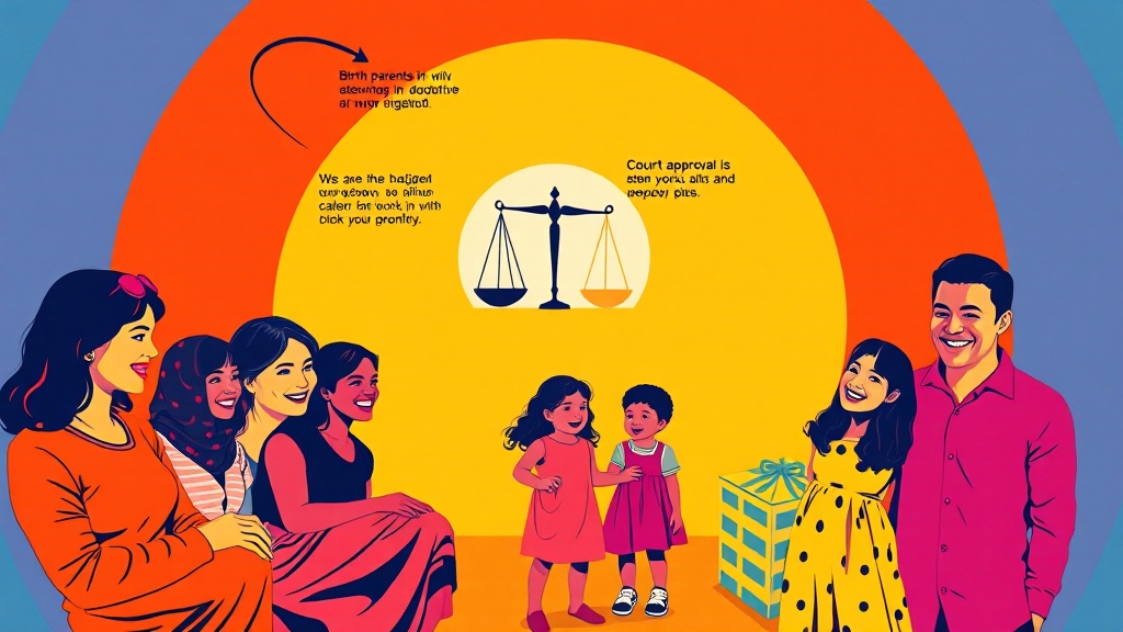 입양 절차 단계별 안내 (popart 스타일)