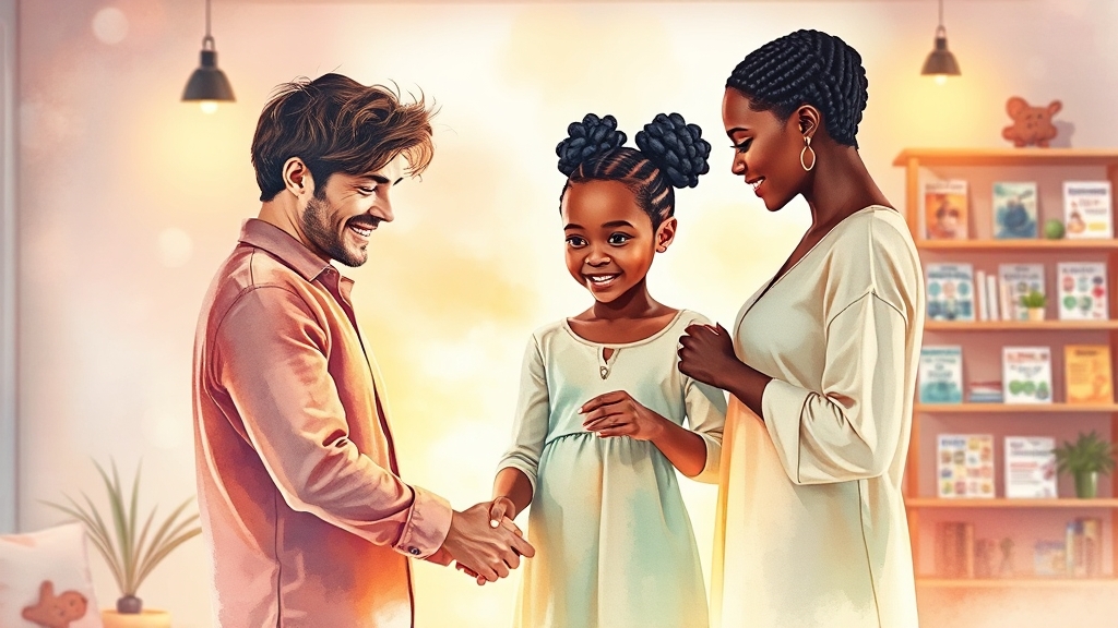 입양 관련 기관 연락처 (watercolor 스타일)