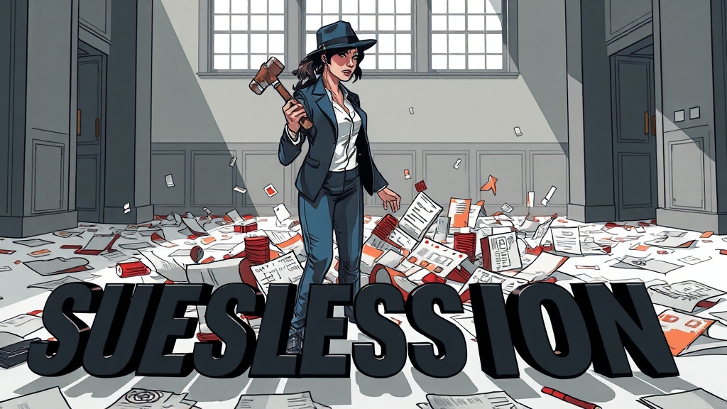 소송수계 사례 및 유의사항 (illustration 스타일)