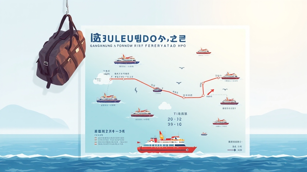 항구별 배편 시간표 비교 (illustration 스타일)