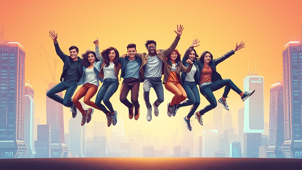 청년과 기업의 동반 성장, 시작하세요! (illustration 스타일)