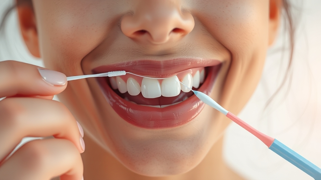 치실 & 치간 칫솔 사용법 (watercolor 스타일)