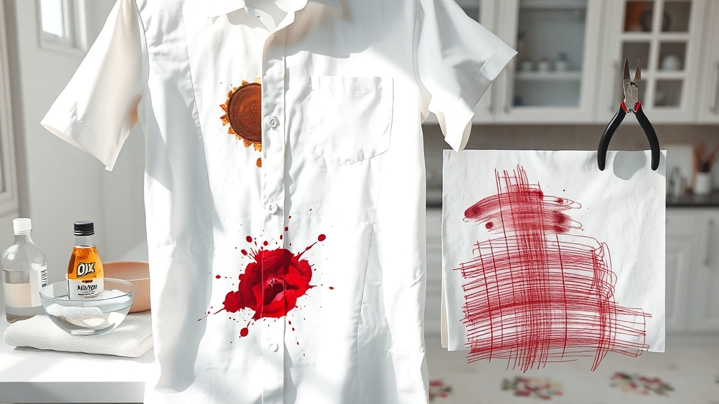 얼룩 종류별 맞춤 솔루션 (realistic 스타일)