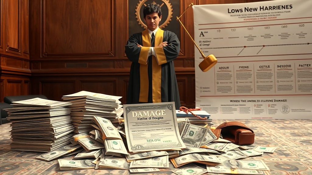 손해배상액 산정 및 승소 후 절차 (realistic 스타일)