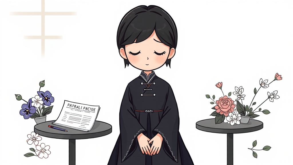 부모상 휴가 vs 일반 경조사 휴가 (cartoon 스타일)