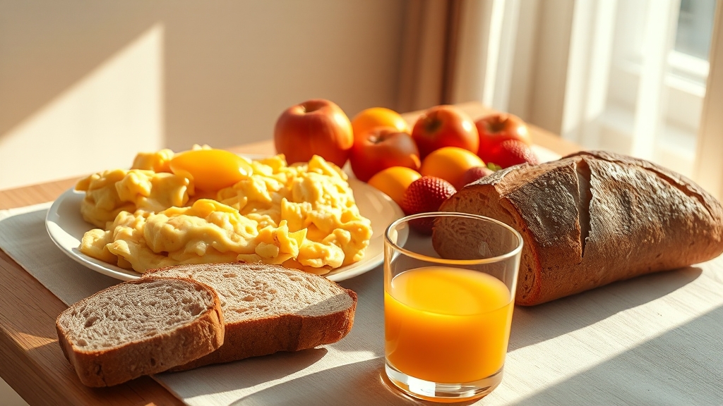건강한 아침 식사 습관 만들기 (realistic 스타일)