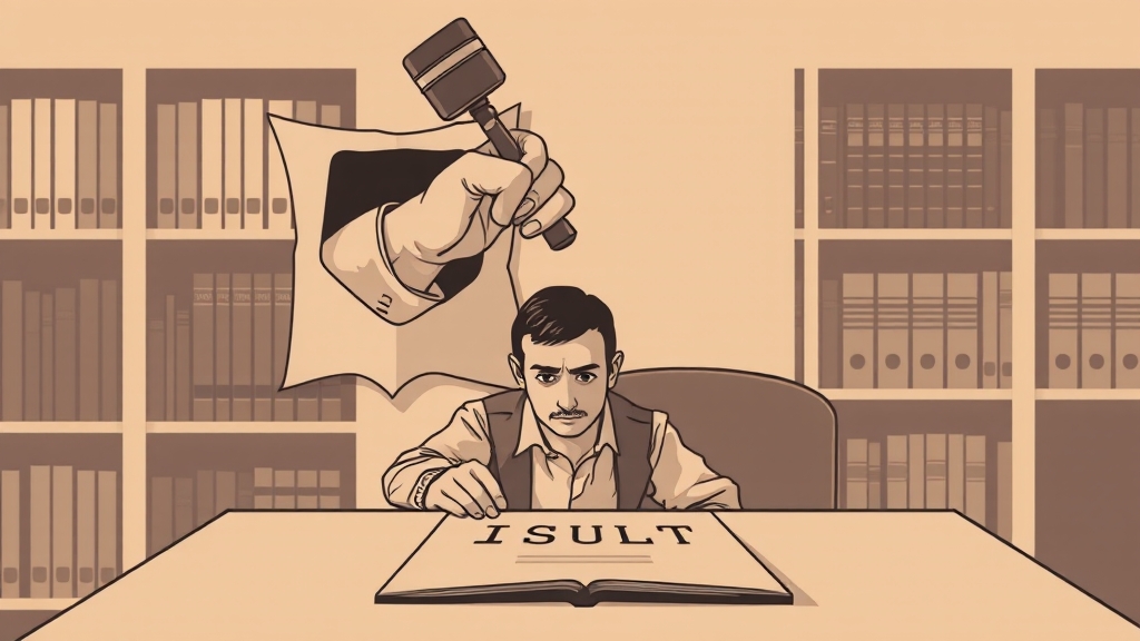 모욕죄, 무엇일까요? (illustration 스타일)