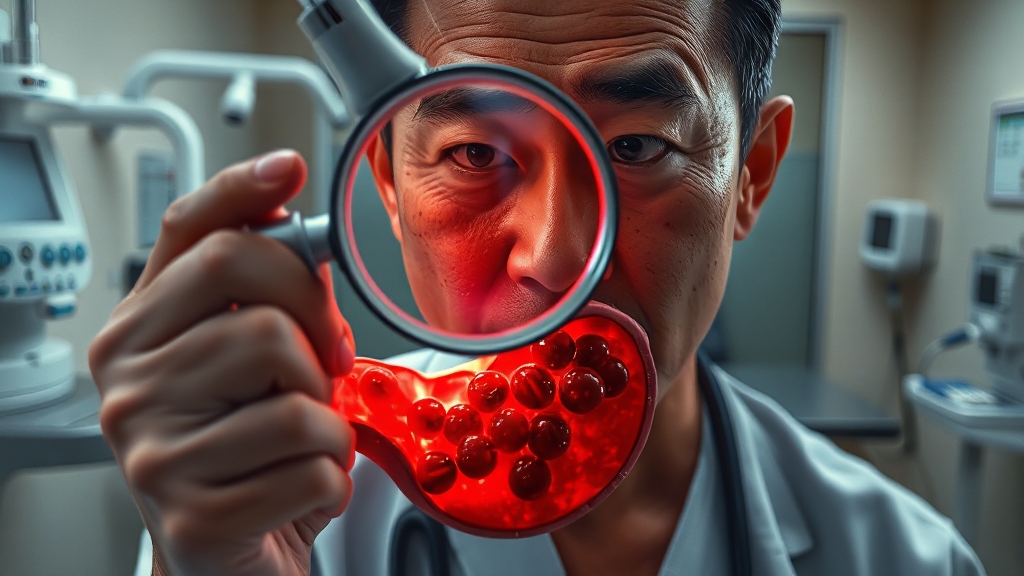 위암 1·2기 초기 증상 (realistic 스타일)