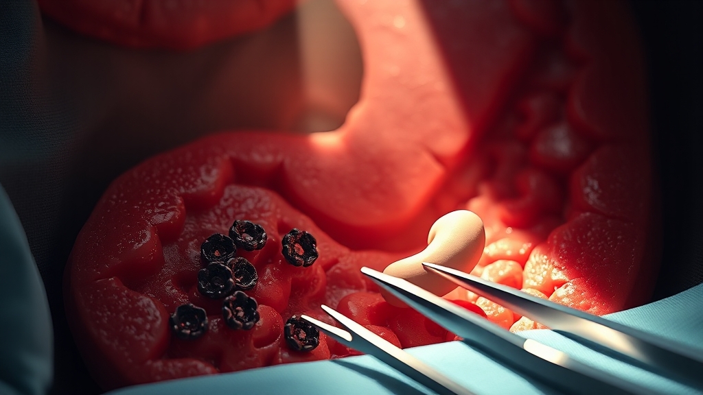 위암 1·2기 차이와 예후 (realistic 스타일)