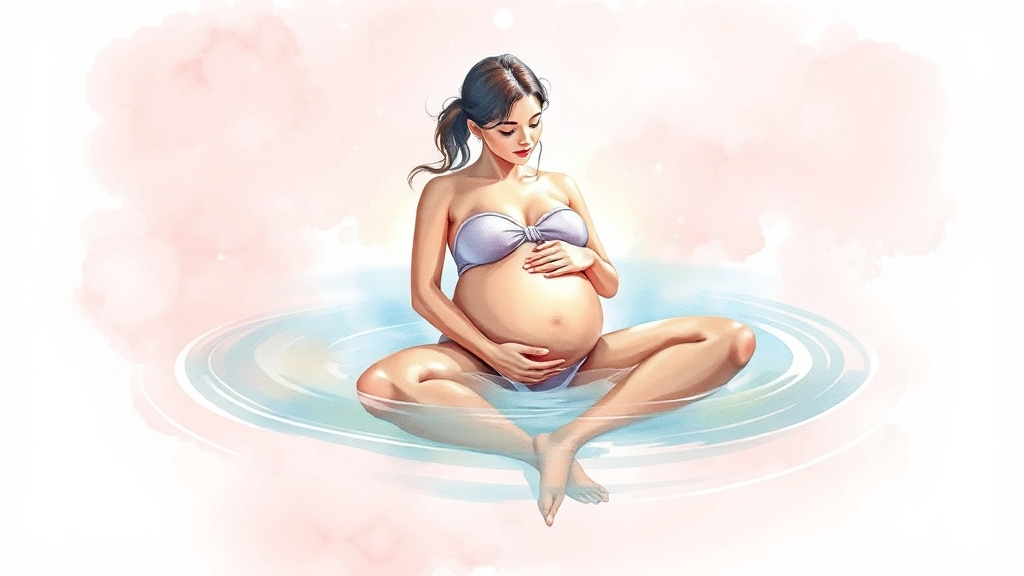 좌욕 시 주의사항 (watercolor 스타일)