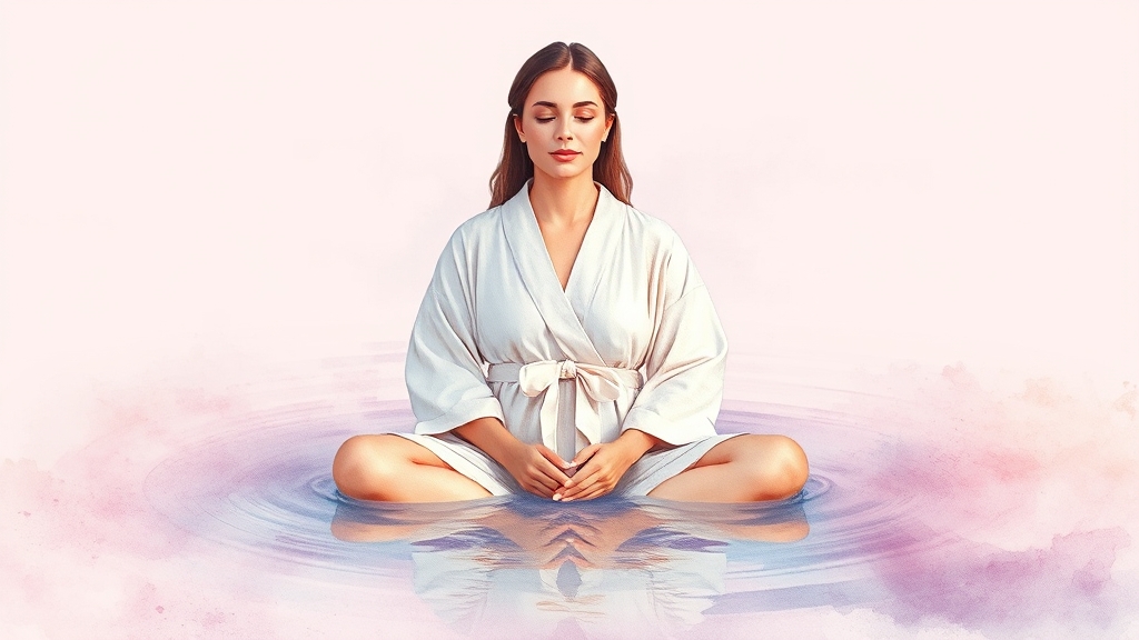 치질, 출산 후 좌욕 효과 (watercolor 스타일)