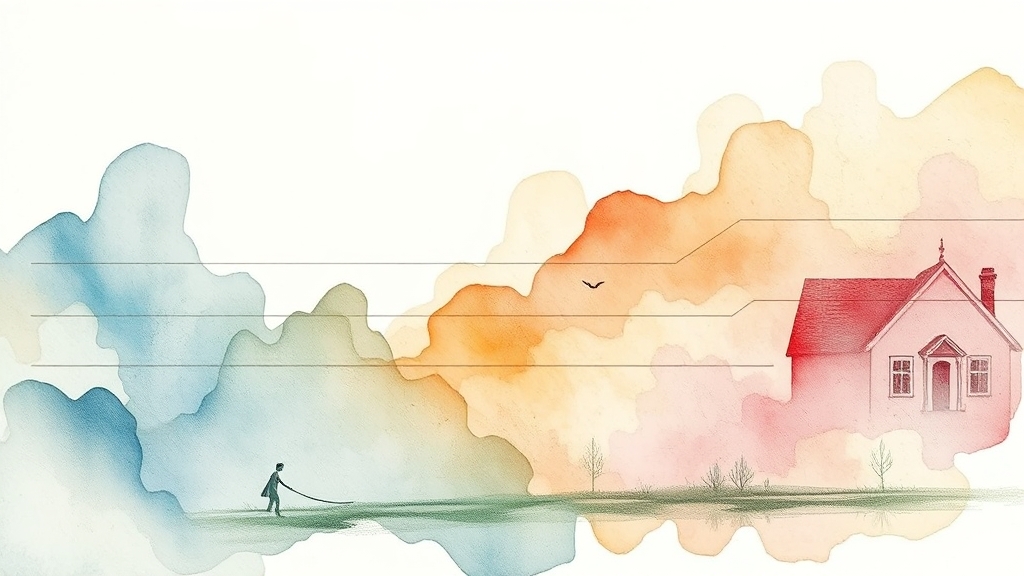부동산 시장 변동과 유사매매사례가액 (watercolor 스타일)