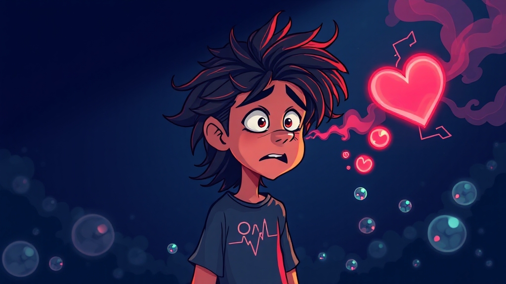 진단 및 초기 증상 (cartoon 스타일)