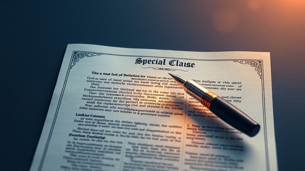 특약 작성 시 유의점 (illustration 스타일)