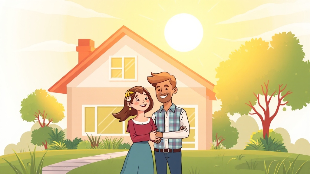 정부 지원 정책, 주거 고민 해결 (illustration 스타일)