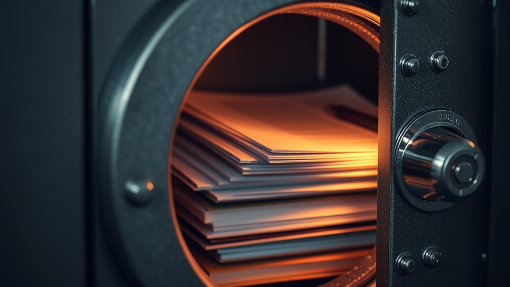 개인정보 보관 및 관리 (realistic 스타일)