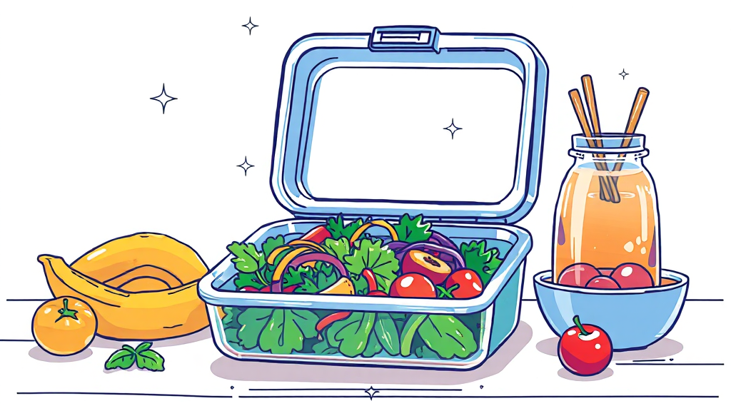 하루 식단 가이드 (illustration 스타일)