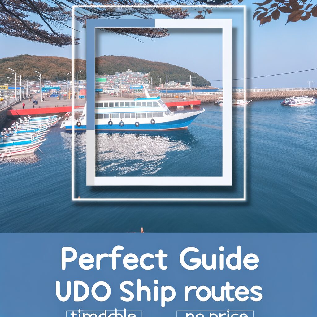 제주 우도 하우목동항 배편 완벽 가이드: 시간표와 요금 정보