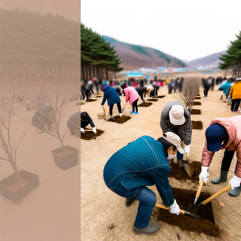 가평 청평면 식목일 나무 심기 행사로 자연을 가꾸다