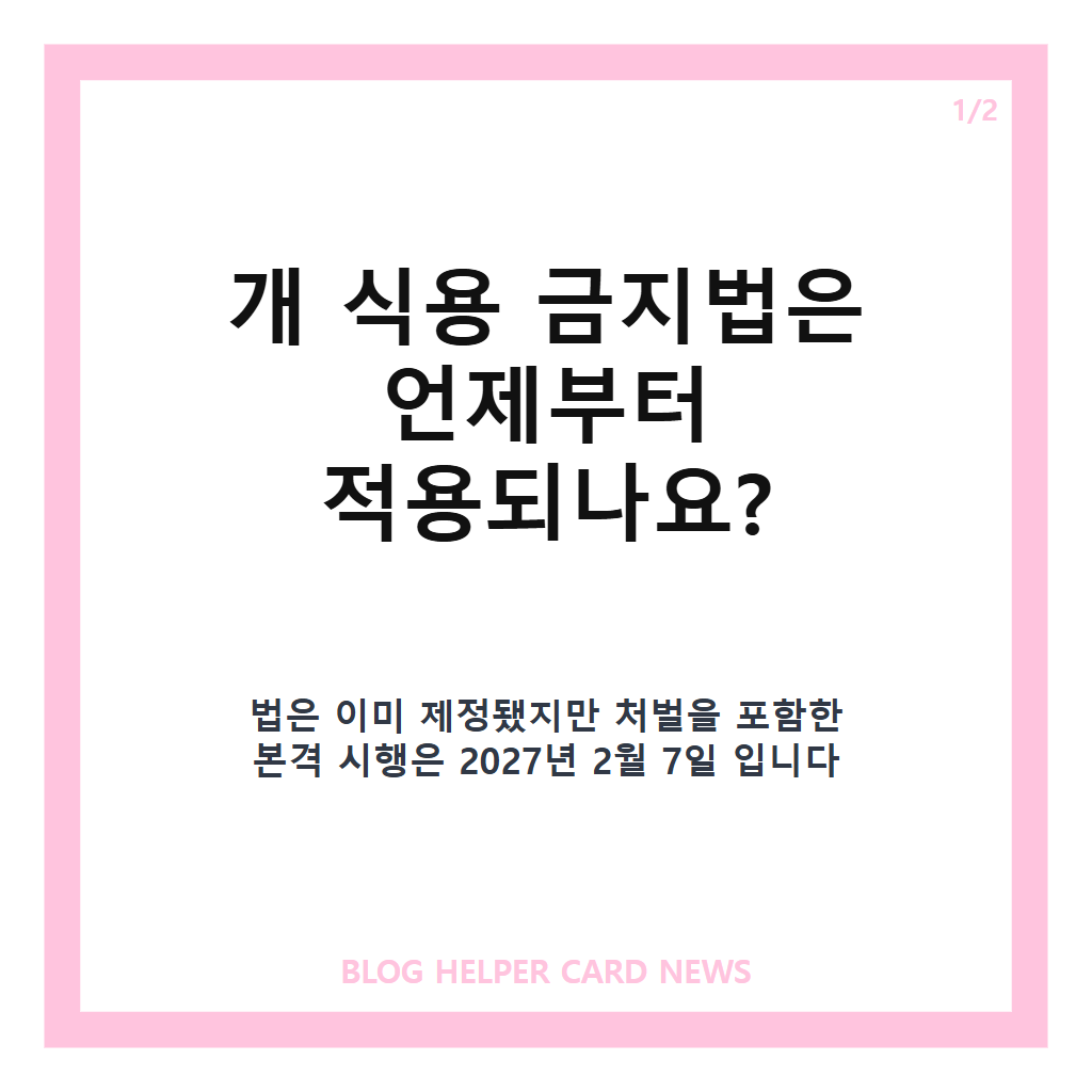 개 식용 금지법 시행 앞둔 마지막 복날, 현재 상황과 남은 과제 총정리 본문 이미지 1
