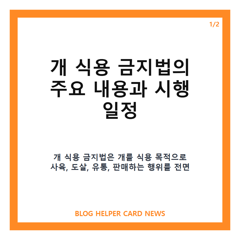 개 식용 금지법 시행 앞둔 마지막 복날, 현재 상황과 남은 과제 집중 점검 본문 이미지 1