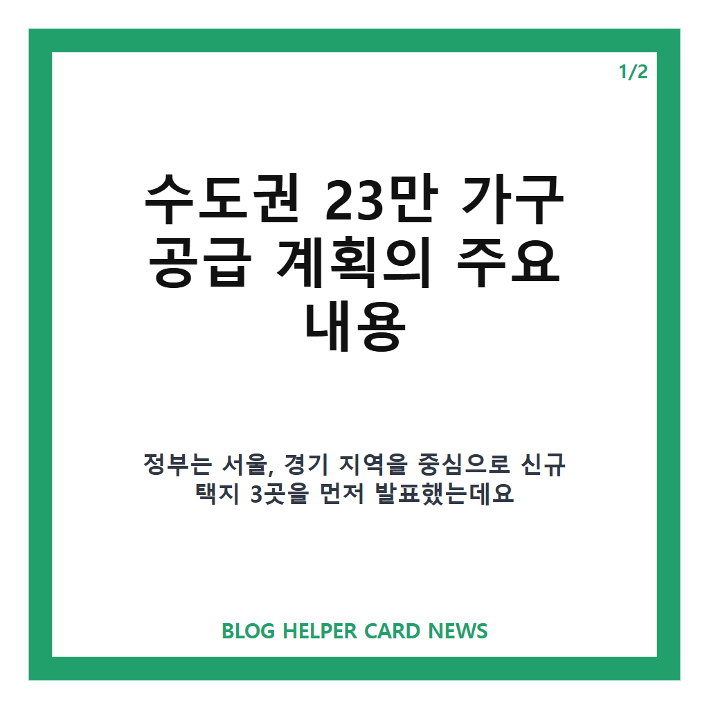 ·13 부동산 대책 발표한 정부: 수도권 2: ·13 부동산 대책 발표한 정부 수도권 23만 가구 공급 계획과 청년 지원 핵심 내용 정리 본문 이미지 1