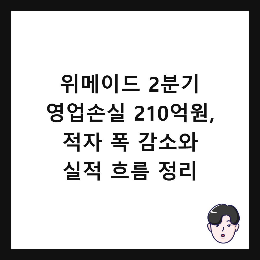위메이드 2분기 영업손실을: 위메이드 2분기 영업손실 210억원, 적자 폭 감소와 실적 흐름 정리