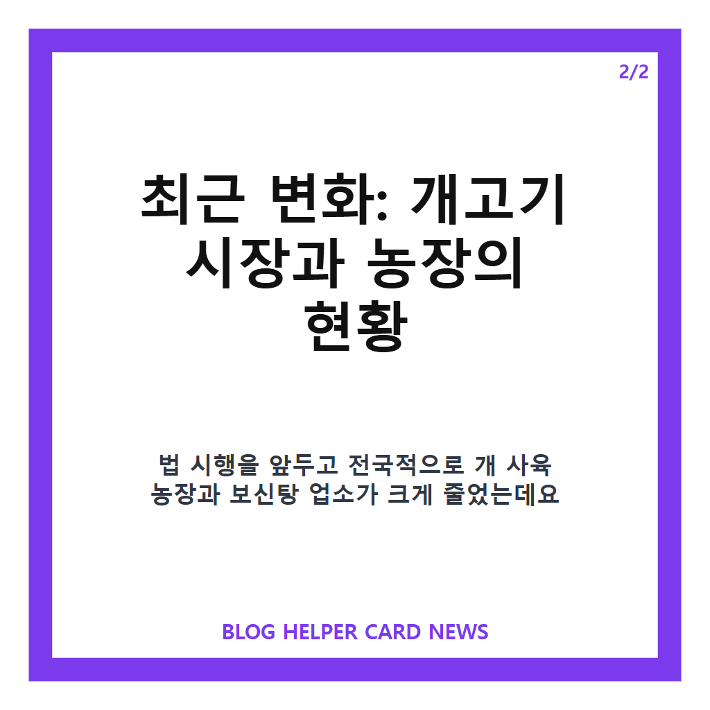 개 식용 금지법 시행 앞둔 마지막 복날, 현재 상황과 남은 과제 집중 점검 본문 이미지 2