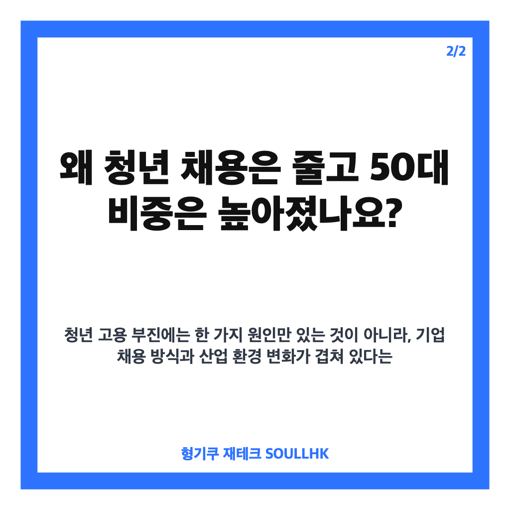 대기업에서 50대가 청년보다 많아졌다 ‘고용: 대기업에서 50대가 청년보다 많아졌다 고용 세대 역전, 청년 채용 15% 감소 이유 본문 이미지 2