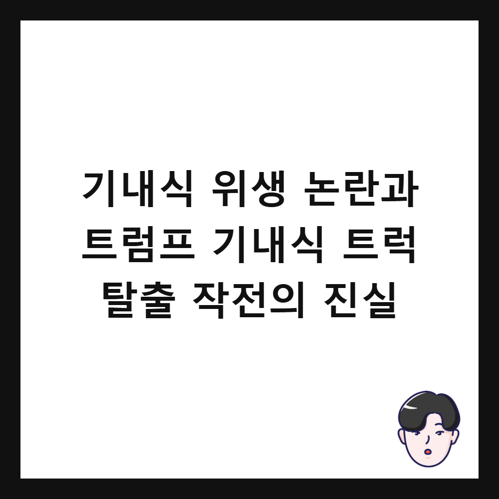 기내식 위생 논란과 트럼프 기내식 트럭 탈출 작전의 진실