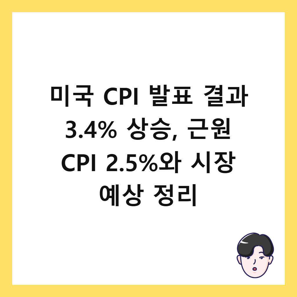 미국 cpi: 미국 CPI 발표 결과 3.4% 상승, 근원 CPI 2.5%와 시장 예상 정리