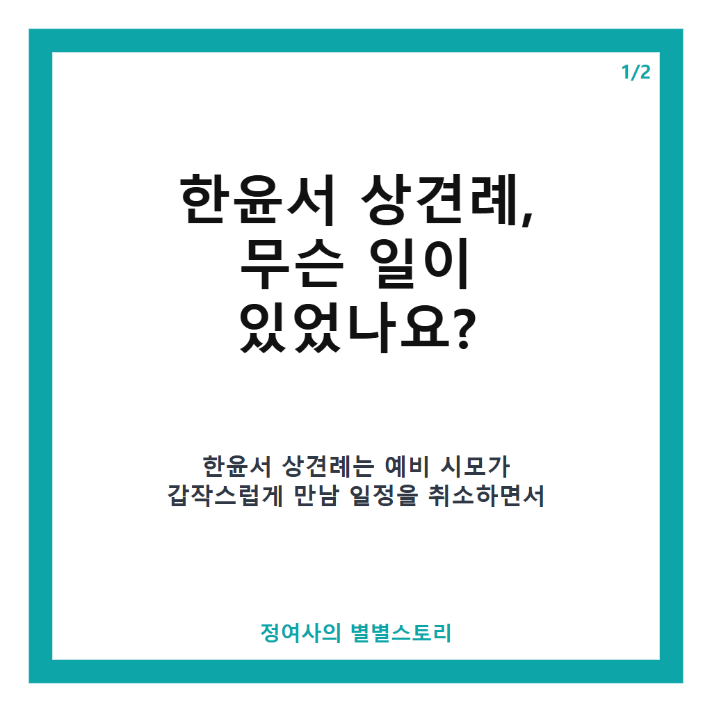 한윤서 상견례 취소 이유와 이후 결혼 준비 과정 완벽 정리 본문 이미지 1