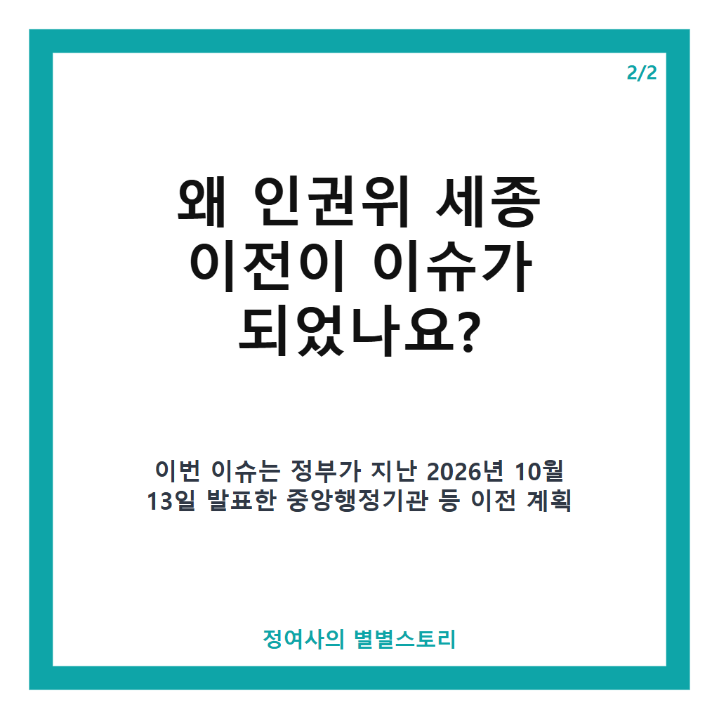 인권위 세종 이전 반대 이유와 국제기구 재검토 촉구 현황 분석 본문 이미지 2