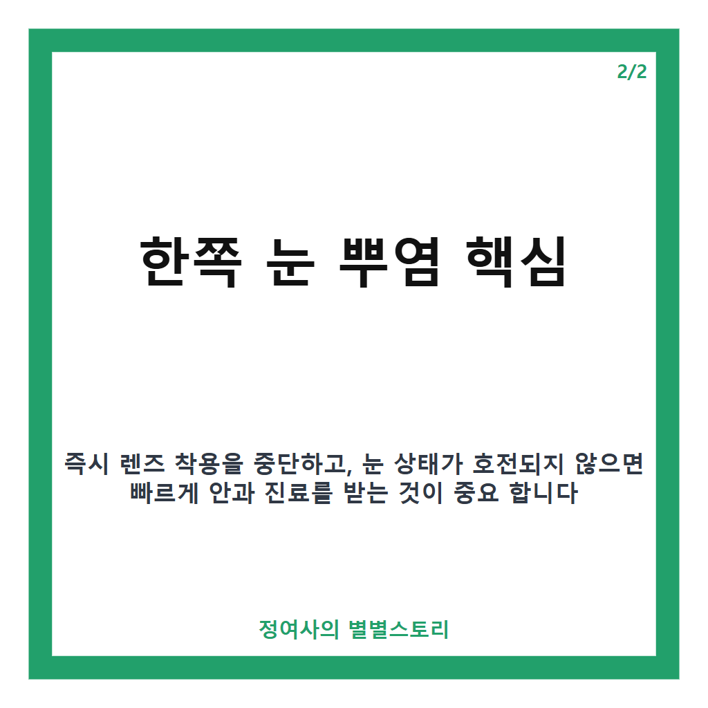 한쪽 눈 뿌염 핵심 정리 카드뉴스 2