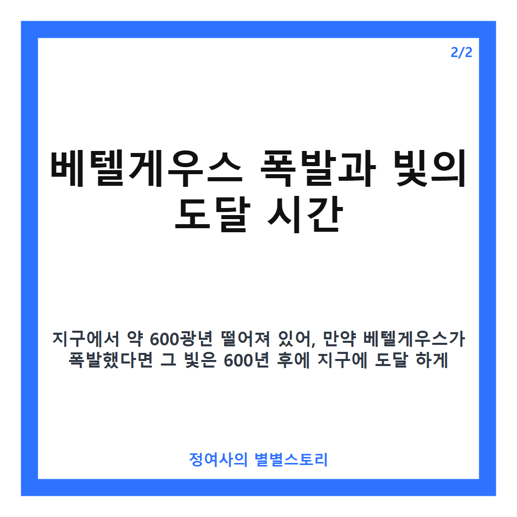 베텔게우스 별 핵심 정리 카드뉴스 2