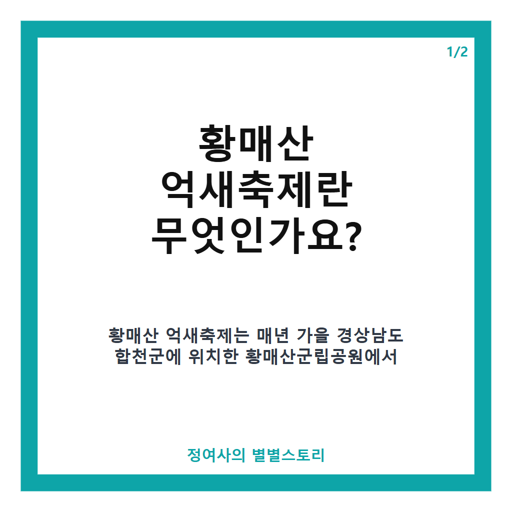 황매산 억새축제 2026년 10월 17일 개막, 무료 입장과 다채로운 문화 체험 행사 안내 본문 이미지 1