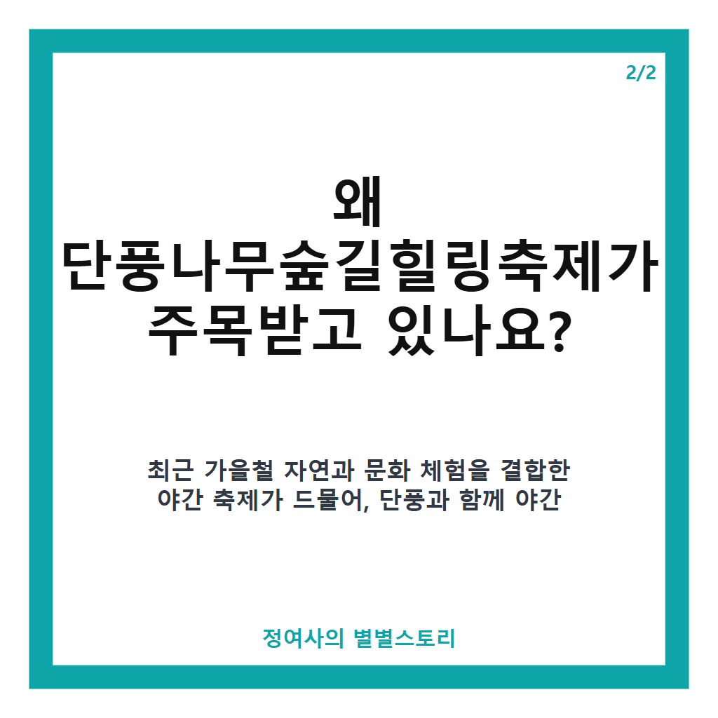 단풍나무숲길힐링축제 2026년 독립기념관서 무료 야간 산책과 미디어아트 즐기기 본문 이미지 2