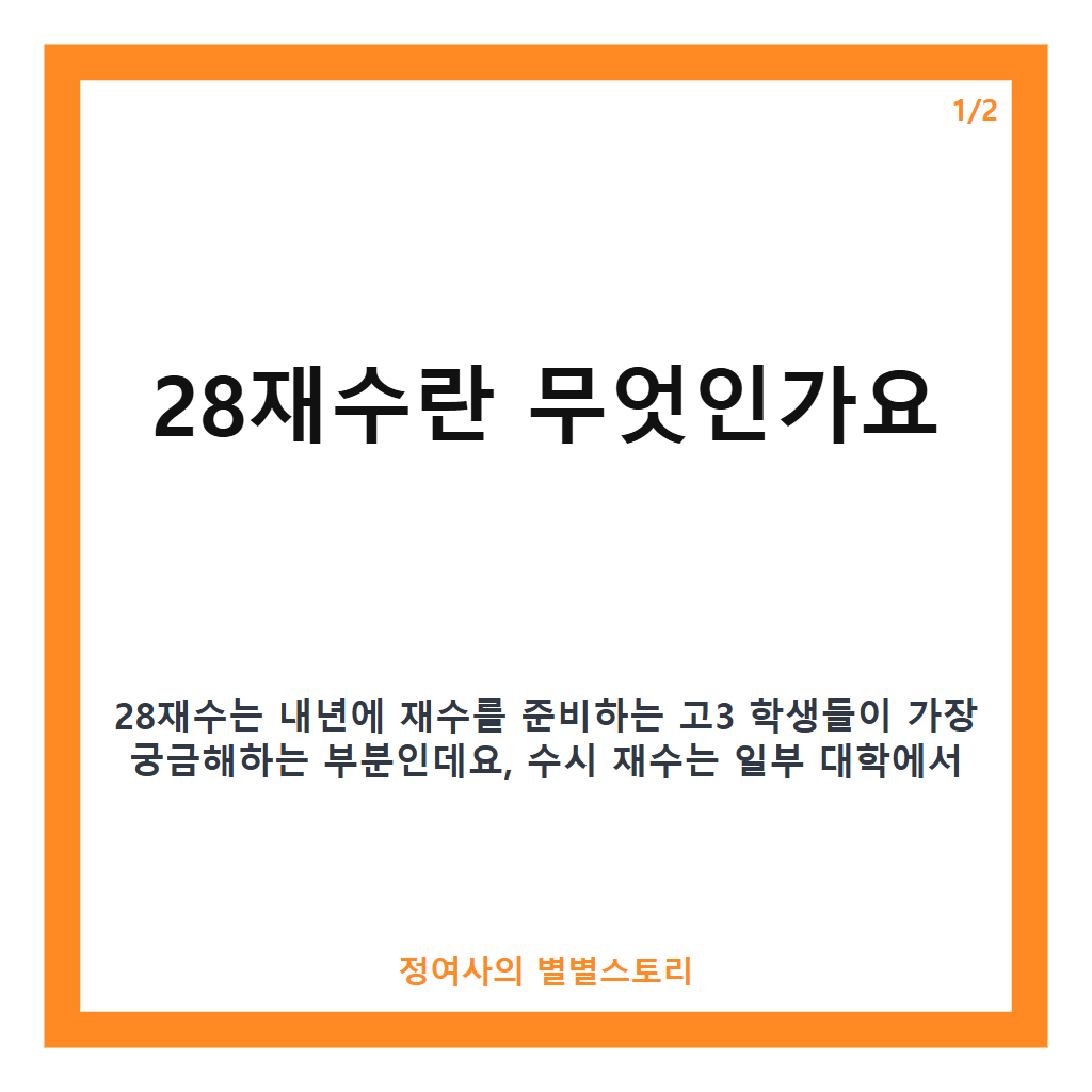 28재수 관련 질문 핵심 정리 카드뉴스 1
