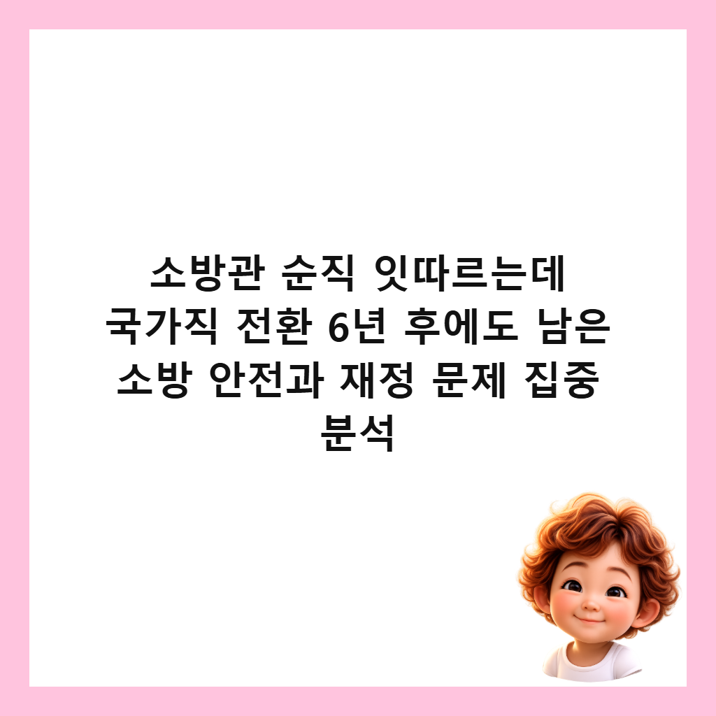 소방관 순직 잇따르는데 국가직 전환 6년 후에도 남은 소방 안전과 재정 문제 집중 분석
