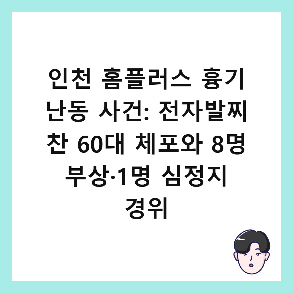 인천 홈플러스 흉기 난동 사건: 전자발찌 찬 60대 체포와 8명 부상·1명 심정지 경위