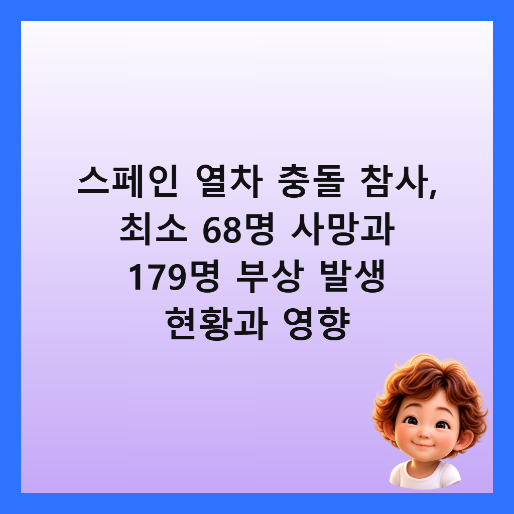 스페인 열차 충돌 참사, 최소 68명 사망과 179명 부상 발생 현황과 영향