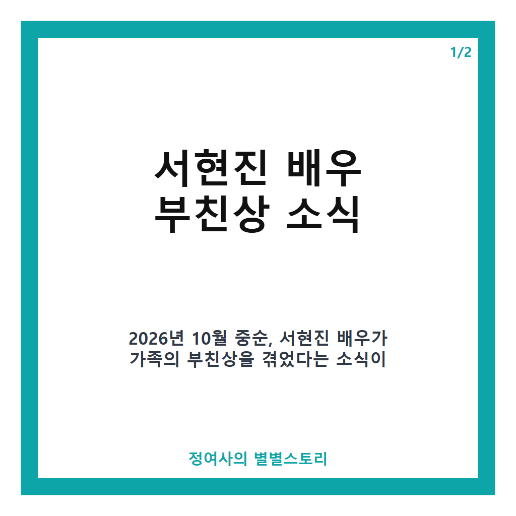 서현진 배우 부친상 소식과 8체질 식단 관리법 총정리 본문 이미지 1