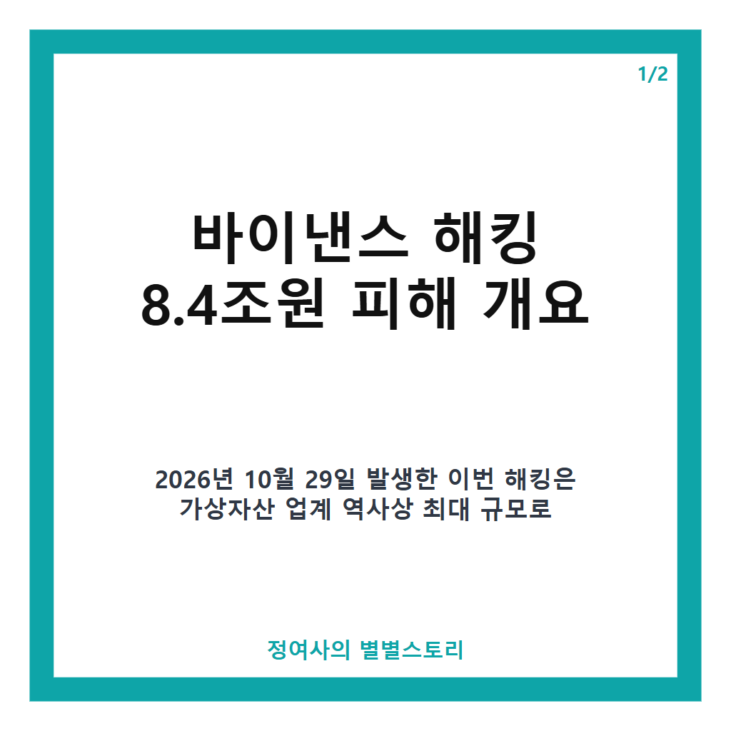 바이낸스 해킹 8.4조원 피해 전말과 북한 배후설, 동결 자산 현황 분석 본문 이미지 1